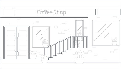 sketch of a coffee shop