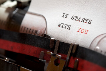It stars with you phrase