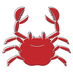 crab hand drawn design vector illustration