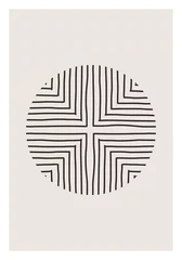 Foto op Plexiglas Minimalistische kunst Trendy abstracte creatieve minimalistische artistieke handgetekende compositie