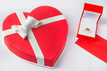 Cake fondant heart shape celebration