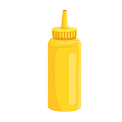 mustard jar design of fast food eat restaurant and menu theme Vector illustration