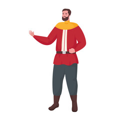 Fairytale prince cartoon design, Fantasy magic and medieval theme Vector illustration