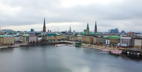 Fototapeta premium City of Hamburg from above - travel photography