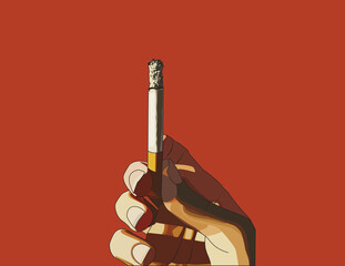 hand with cigarette 