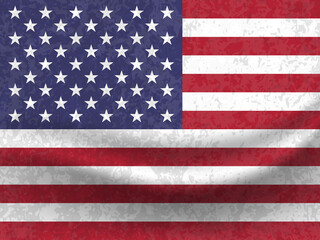 Fototapeta premium USA American States waved flag illustration