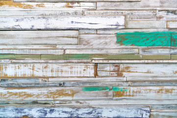 Multicolored wood panel background