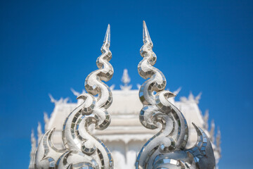 Art Sculpture at Wat Rong Khun, as known White Temple, is Buddhist temple in Chiang Rai Province, Thailand