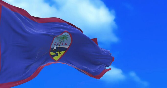 Seamless loop of Guamanian flag.