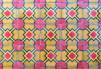 Vintage colorful ceramic tiles background