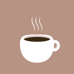 Coffee cup logo design.  Coffee  cartoon vector.