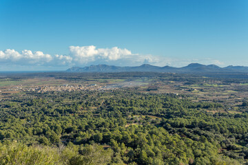 Aerial view of the island of Mallorca