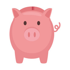 piggy of money financial business banking commerce and market theme Vector illustration