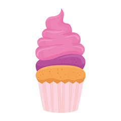Cupcake design, Muffin dessert sweet and food theme Vector illustration