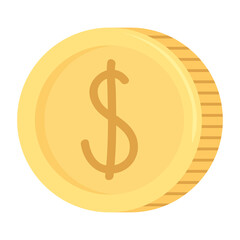Coin of money financial business banking commerce and market theme Vector illustration