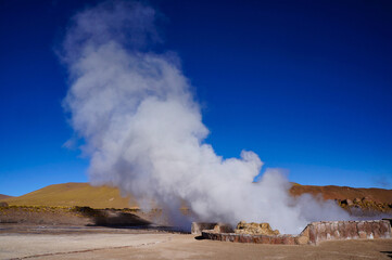 El Tatio geysers field in the Atacama Desert, Antofagasta, Chile