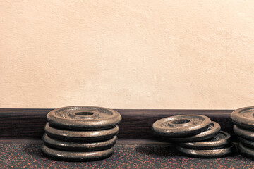 Weight for dumbbells in the gym