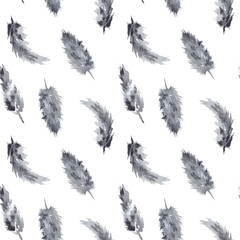 Watercolor seamless pattern from dark pampas grass. Perfect for printing, textile, web design, scrapbooking, various souvenirs and other creative ideas.