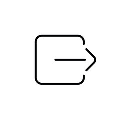 Logout vector icon. Logout illustration for web, mobile apps, design. Logout vector symbol.