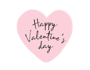 Happy valentine's day pink pattern. Happy valentine's day lettering  in pink heart. Pink heart happy valentines day pattern.  