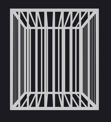Cage metal bars. vector illustration