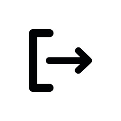 Logout vector icon. Logout illustration for web, mobile apps, design. Logout vector symbol.