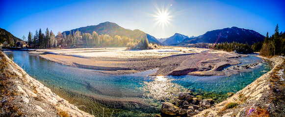 Karwendel and Wetterstein Mountains at Wallgau - Bavaria