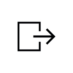 Fototapeta premium Logout vector icon. Logout illustration for web, mobile apps, design. Logout vector symbol.