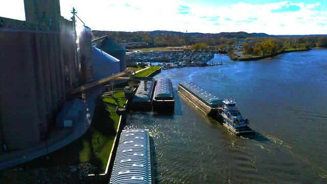Lake and River Aerial Drone Footage