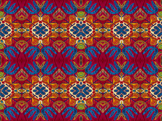 Colorful African fabric – Seamless and textured pattern, cotton, photo 