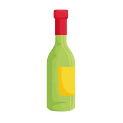 Champagne bottle design, Alcohol drink bar beverage liquid theme Vector illustration
