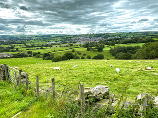Landscape, of the hills and valleys, on the outskirts of, Silsden, Keighley, UK