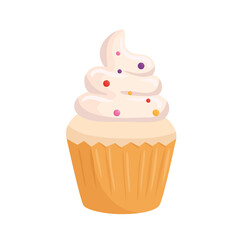 Cupcake design, Muffin dessert sweet and food theme Vector illustration