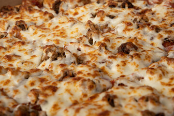 close up of pizza