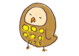 An owl printed stars