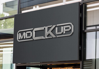 3D Logo on a Storefront Mockup