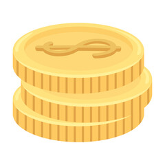 Coins of money financial business banking commerce and market theme Vector illustration