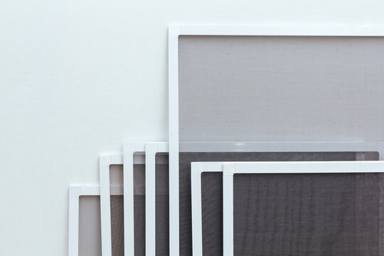 Mosquito Window Screens on White Background