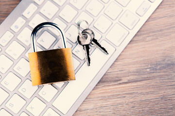 Internet and computer security concept.