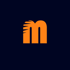 M Initial logo template vector