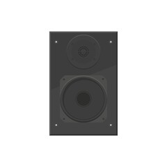 Obraz premium Black sound speaker icon. Acoustic concept for web or mobile app. Audio monitor symbol.