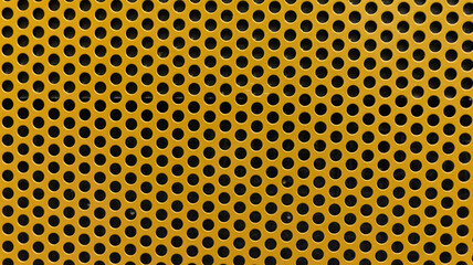 metal yellow mesh with round holes, texture