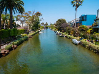 Fototapeta premium Beautiful view of Venice Beach canals in California