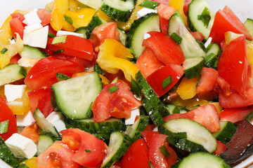 Vegetable salad. Healthy eating. Greek salad