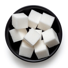 White sugar cubes.