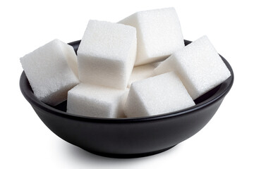 White sugar cubes.