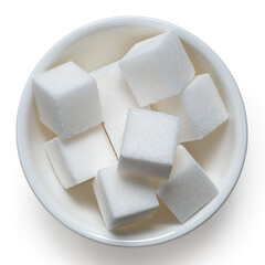 White sugar cubes.