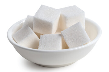 White sugar cubes.