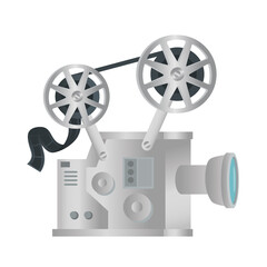 Naklejka premium Cinema videocamera design, Movie video film media entertainment theme Vector illustration