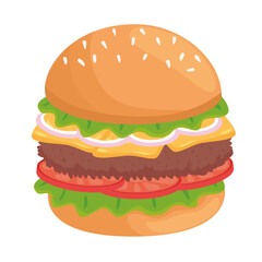 hamburger design of fast food eat restaurant and menu theme Vector illustration